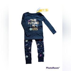 NWT Old navy Toddler girls Space pajama set size 2T